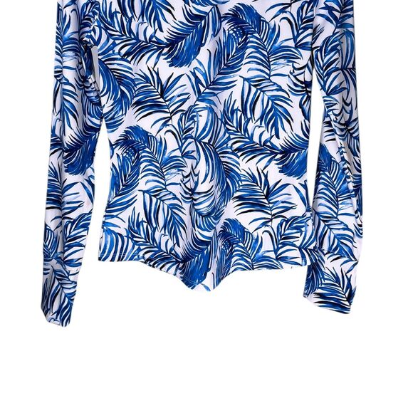 Tommy Bahama Golf Zip Up Jacket Blue White Sporty Vacation Tropical Resortwear S - Picture 8 of 9